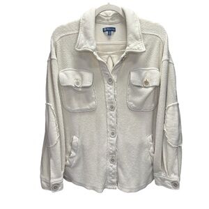 Democracy Ivory Shacket Sherpa Shacket XL